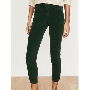 L'AGENCE Sada Corduroy High Rise Crop Skinny Pants Size 25